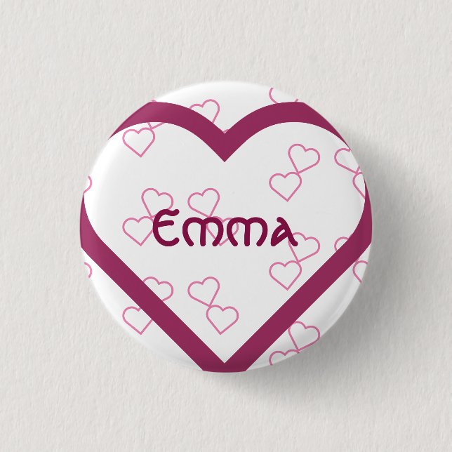 Custom baby name 3 cm round badge (Front)
