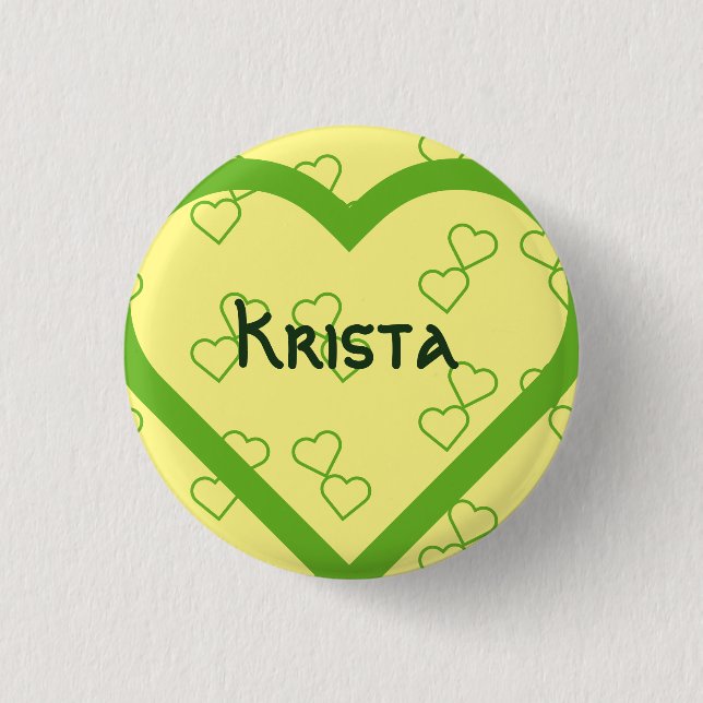 Custom baby name 3 cm round badge (Front)
