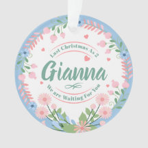 Custom Baby Name Ornament for Expecting Families 