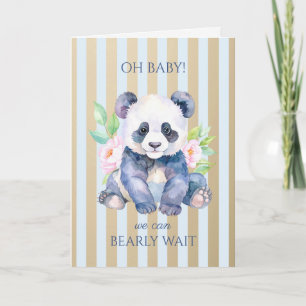 Custom Baby Panda Baby Shower Card