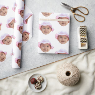 Custom Baby Photo, Baby Photo Face Wrapping Paper