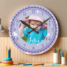 Custom Baby Photo Birthday Wall Clock