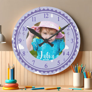 Custom Baby Photo Birthday Wall Clock