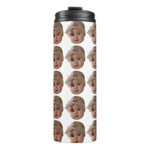 Custom Baby Photo Child Kid Picture GrandmaGrandpa Thermal Tumbler