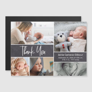 Custom Baby photo Collage Birth stat Handlettering