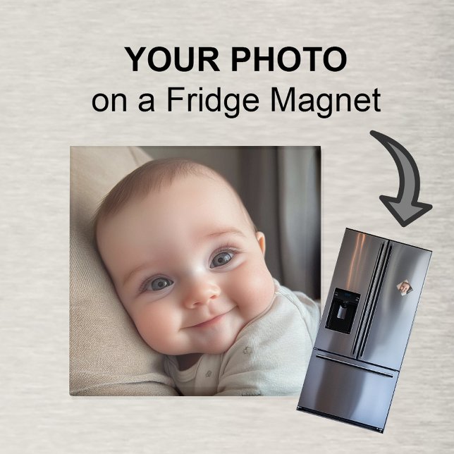 Custom Baby Photo Fridge Magnet Baby Announcement (Creator Uploaded)