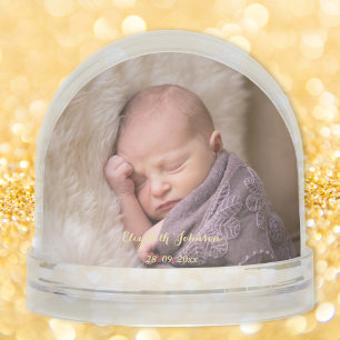 Custom Baby Photo My First Christmas Snow Globe