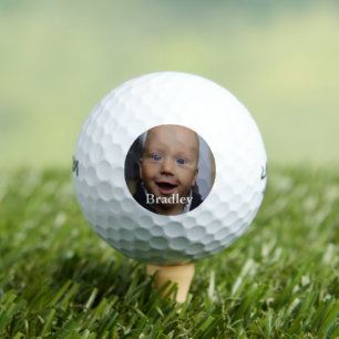 Custom baby photo personalised golf balls