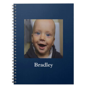 Custom baby photo personalised notebook