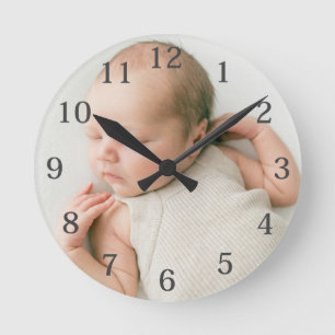 Custom Baby Photo  Round Clock
