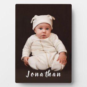 Custom Baby Photo Tabletop Plaque with Easel