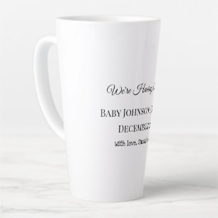 Custom Baby Reveal Card Latte Mug