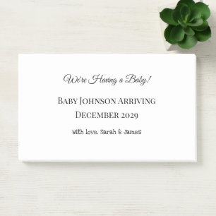 Custom Baby Reveal Card Post-it Notes