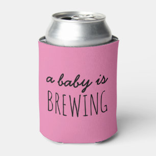 Custom Baby Shower Can Coolers, A Baby is Brewing  Cooler