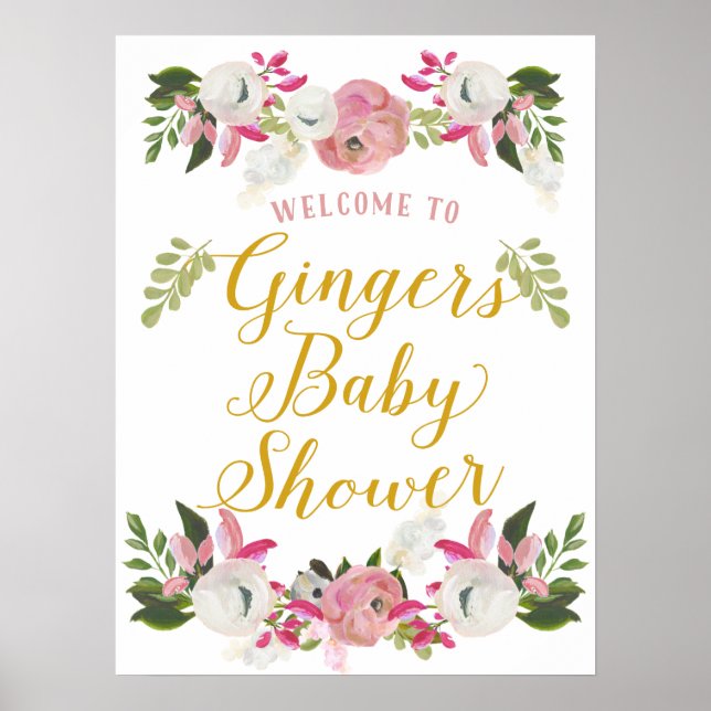 Custom Baby Shower Door Sign Welcome (Front)