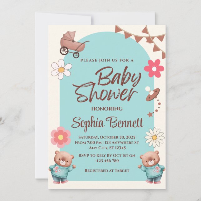 Custom Baby Shower Invitation (Front)