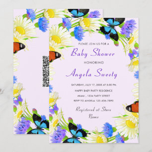 Custom Baby Shower Invitation Example with QR Code