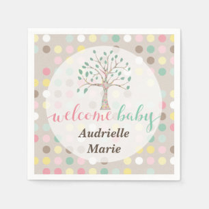 Custom Baby Shower Love Grows In Our Family Tree Napkin