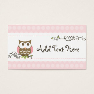Custom baby shower owl tag