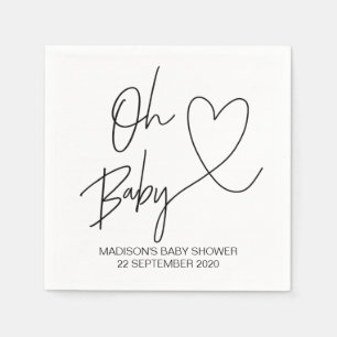 Custom Baby Shower Party Decor Napkins Oh Baby