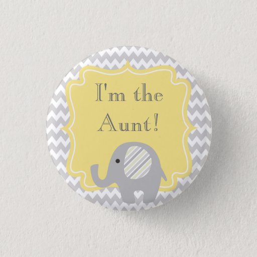 Custom Baby Shower Party I'm the Aunt Button
