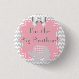 Custom Baby Shower Party I'm the Big Bro Button