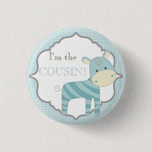 Custom Baby Shower Party I'm the Cousin Button
