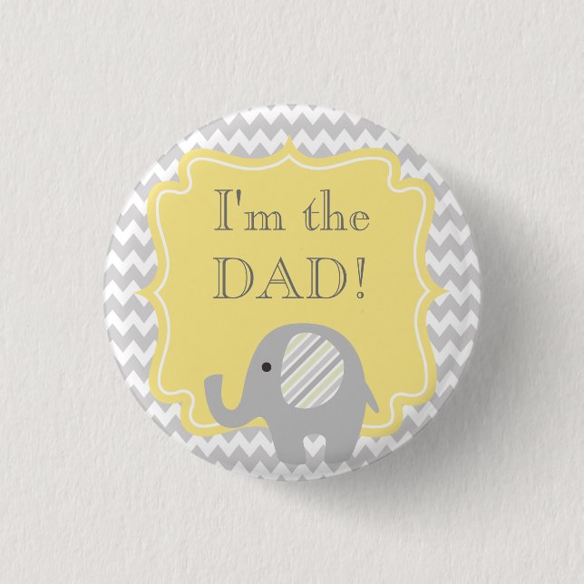 Custom Baby Shower Party I'm the Dad Button (Front)