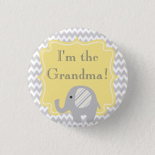 Custom Baby Shower Party I'm the Grandma Button