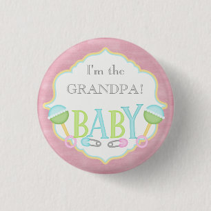 Custom Baby Shower Party I'm the GRANDPA Button