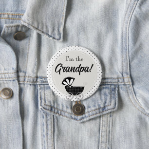Custom Baby Shower Party I'm the Grandpa Button