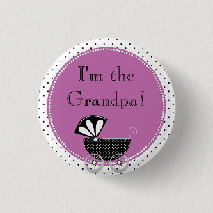 Custom Baby Shower Party I'm the Grandpa Button
