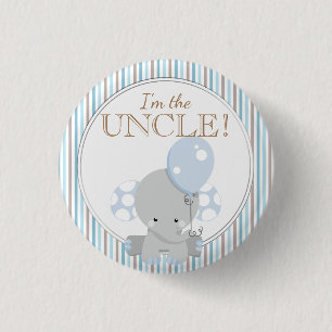 Custom Baby Shower Party I'M THE UNCLE Button