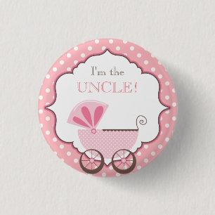 Custom Baby Shower Party I'm the Uncle Button
