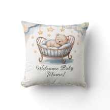 Custom Baby Shower Pillow – Welcome Baby [Name]