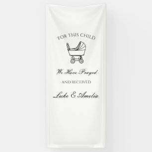 Custom Baby shower Welcome Sign, Linen Fabric Banner