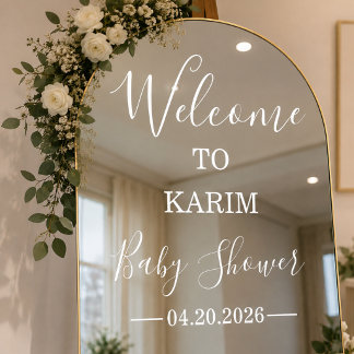 Custom Baby Shower Welcome Sign | Personalised