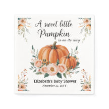 Custom Baby Shower with Pumpkin Design