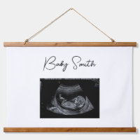 Custom Baby Sonogram Ultrasound Wood Topped