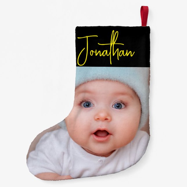 Custom Baby Stocking - 1st Christmas Photo! (Back)