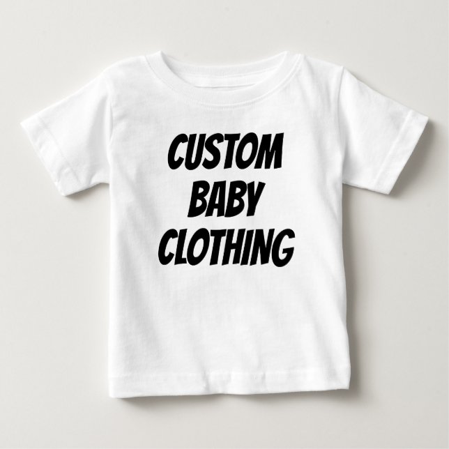 Custom Baby T-Shirt Blank Template (Front)