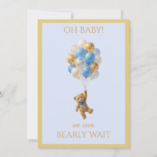 Custom Baby Teddy Bear Baby Shower Invitation