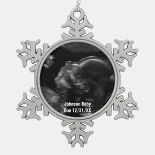 Custom Baby Ultrasound Photo Christmas Ornament