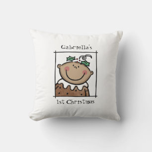 Custom Baby's 1st Christmas Medium Skin Tone Face Cushion