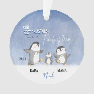 Custom Baby's Cute First Christmas Ornament
