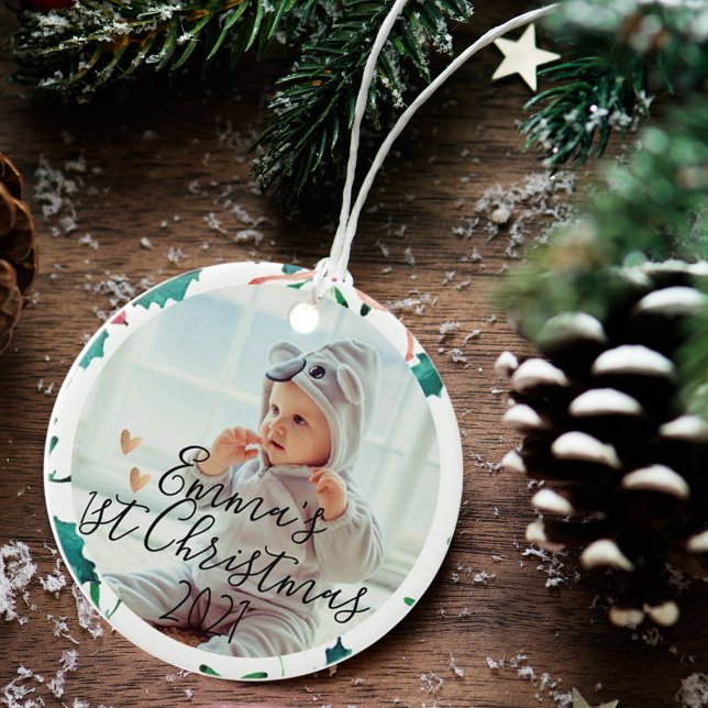 Custom Baby's First Christmas | Christmas Ceramic Tree Decoration (Creator Uploaded)
