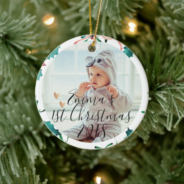 Custom Baby's First Christmas | Christmas Ceramic Tree Decoration (Tree)