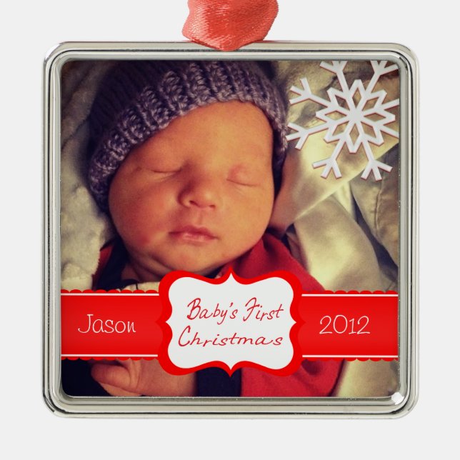 Custom Baby's First Christmas Ornament (Front)