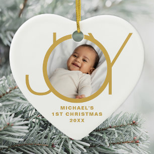 Custom Baby's First Christmas Photo  Ceramic Tree Decoration