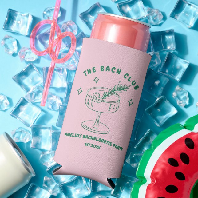 Custom Bach Party,Wedding Weekend Seltzer Can Cooler (In Situ Summer)